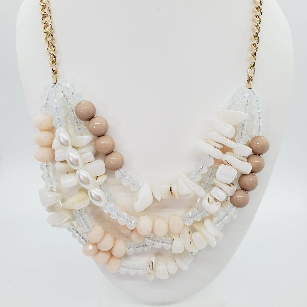Romeo & Juliet couture Fashion necklace stones gold chain‎ Beach Vacation Summer - Picture 8 of 11
